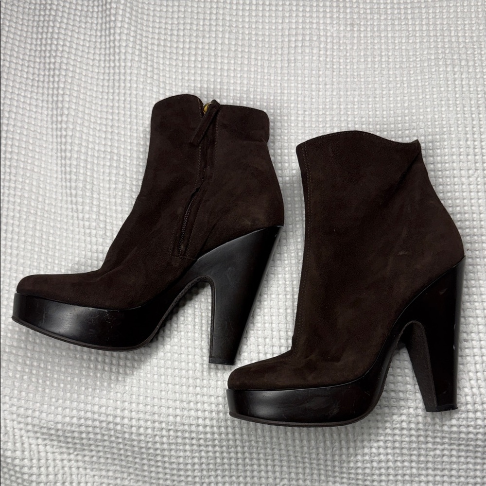 Giuseppe Zanotti Design - Italian Made Brown Suede -  Ankle Boots - Size 7